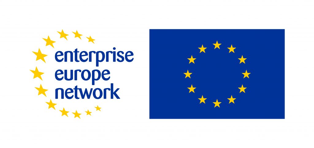 logo projektu Enterprise Europe Network oraz logo Unii Europejskiej