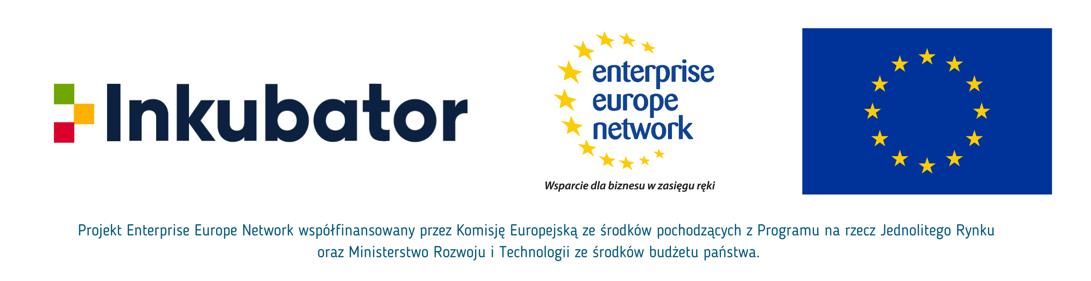 Logotypy partnerów EEN i programu COSME